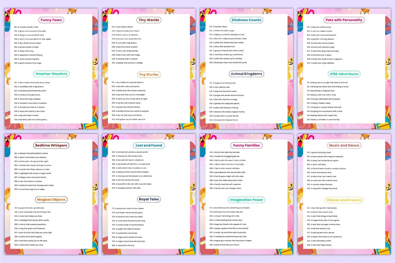Creative Prompts for Children's Books - CraftNest - Digital Crafting and Art