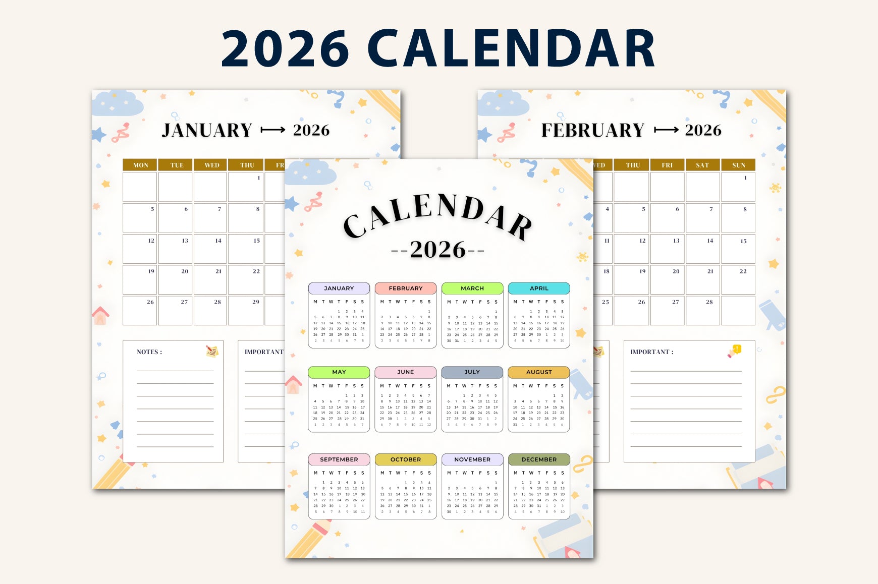 School Year Kids Planner