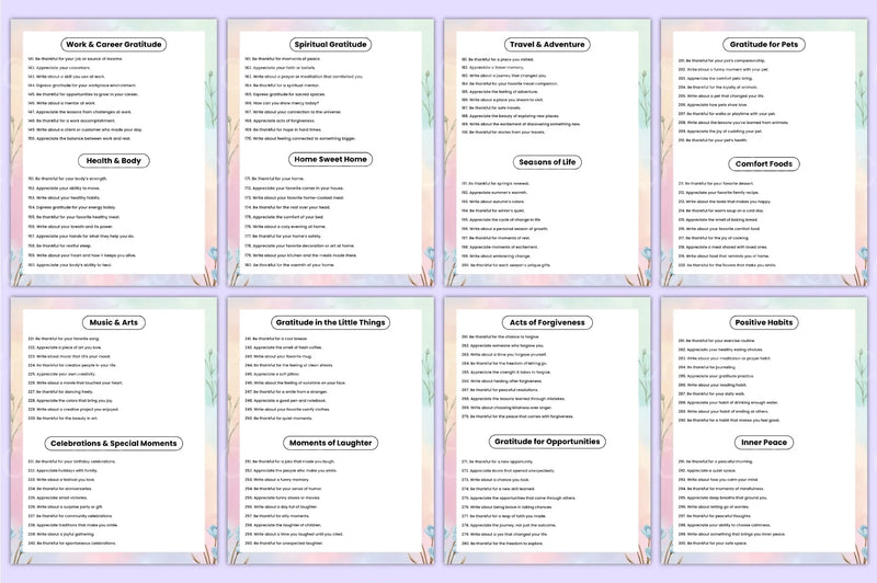 Gratitude Prompts for Daily Reflection - CraftNest - Digital Crafting and Art
