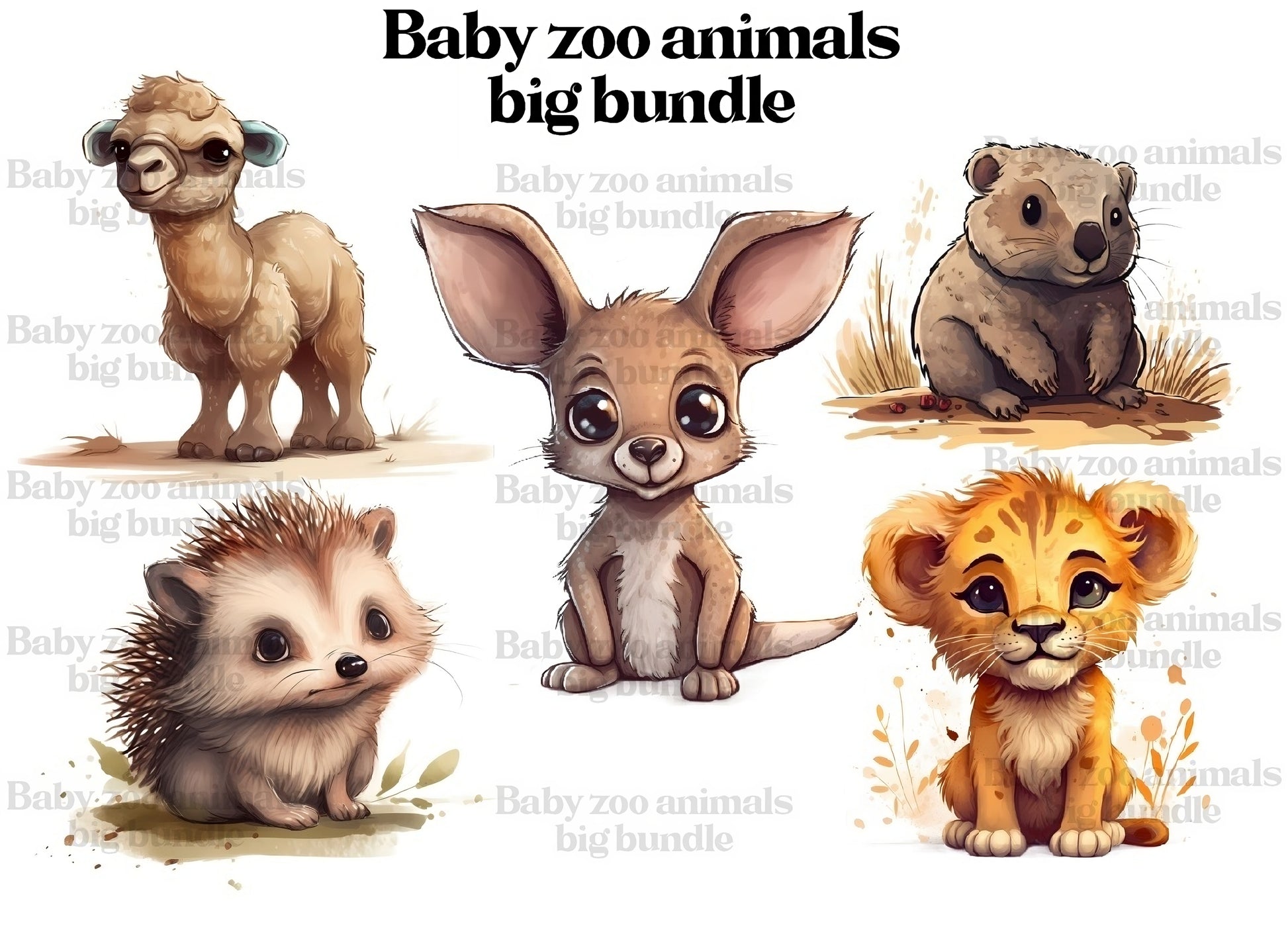 Baby Animals Zoo Clipart - CraftNest