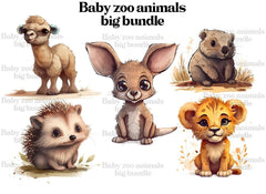 Baby Animals Zoo Clipart - CraftNest