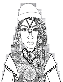 African American Women Coloring Book - CraftNest - Digital Crafting and Art