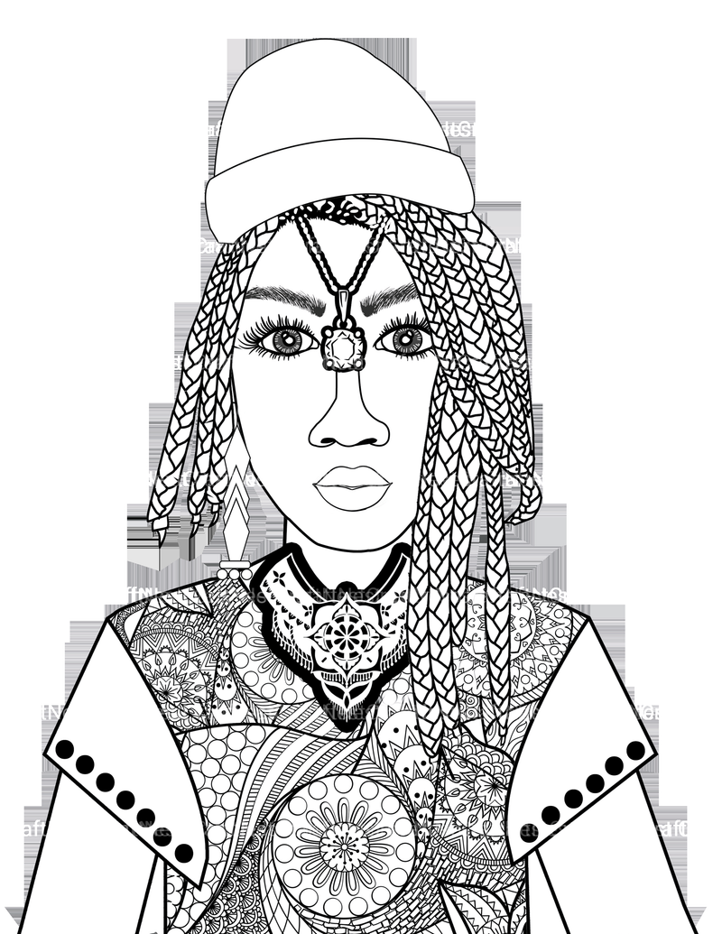African American Women Coloring Book - CraftNest - Digital Crafting and Art