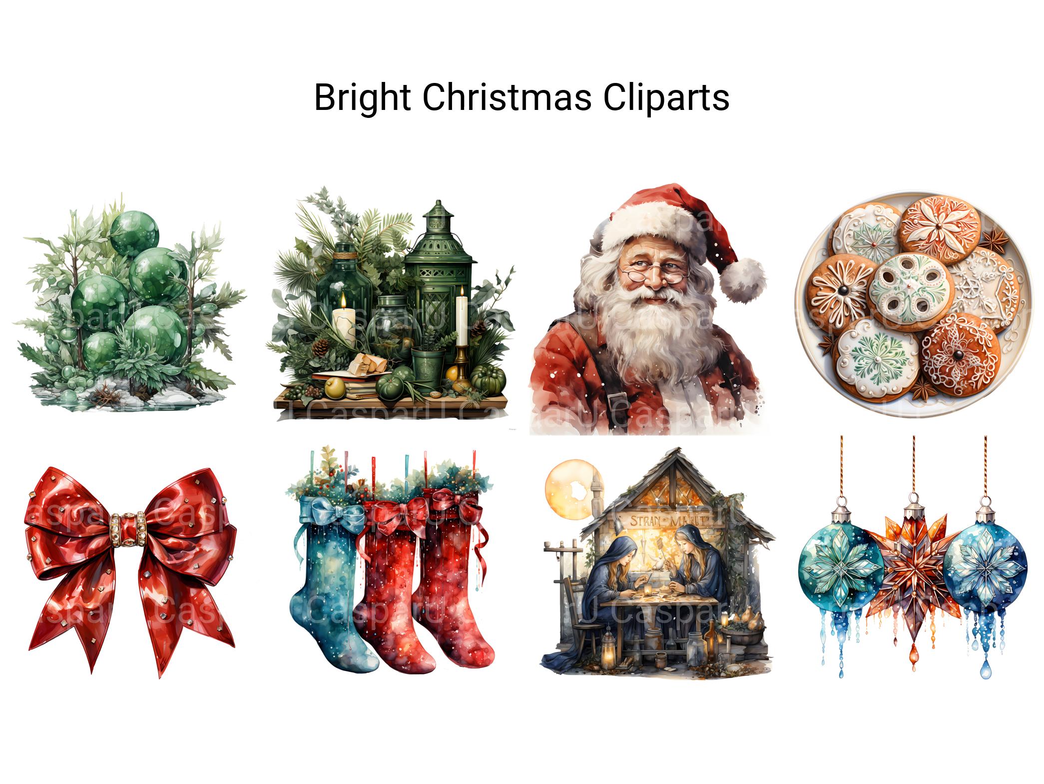 Bright Christmas Clipart - CraftNest