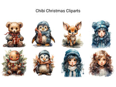 Chibi Christmas Clipart - CraftNest