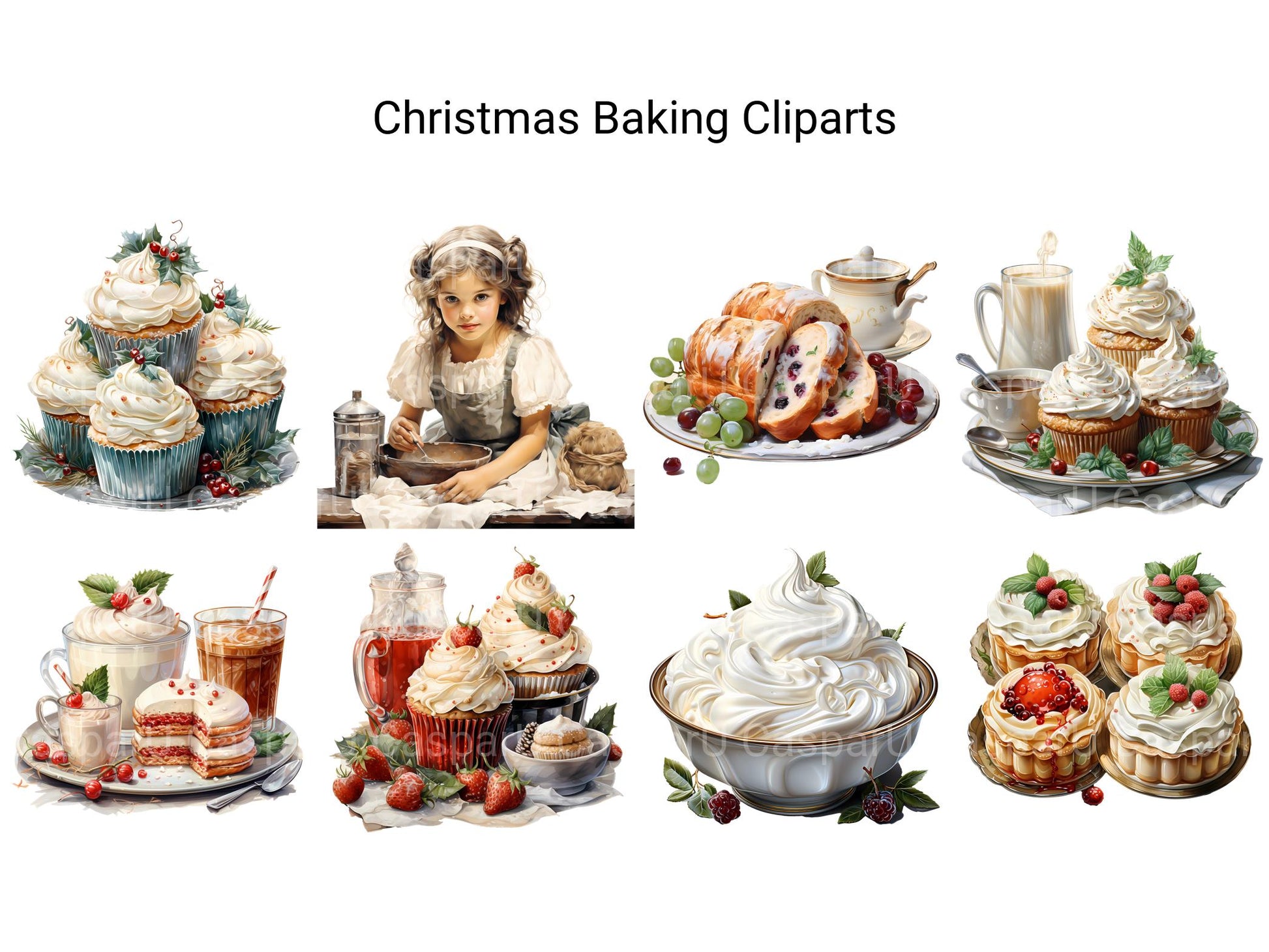 Christmas Baking Clipart - CraftNest