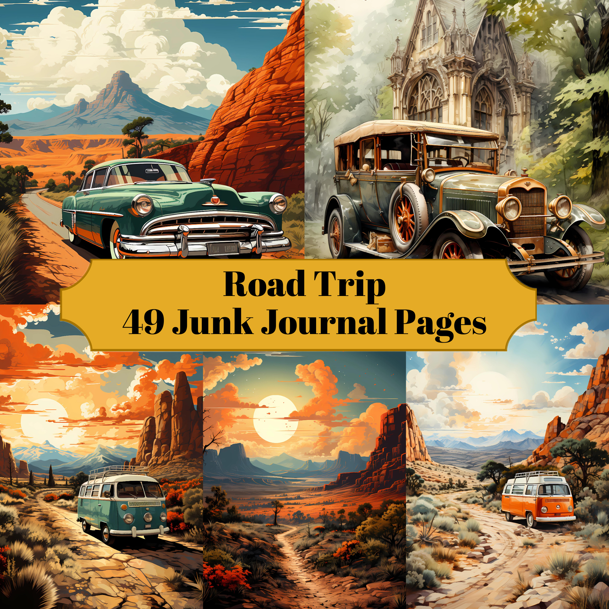 Road Trip Junk Journal Pages - CraftNest