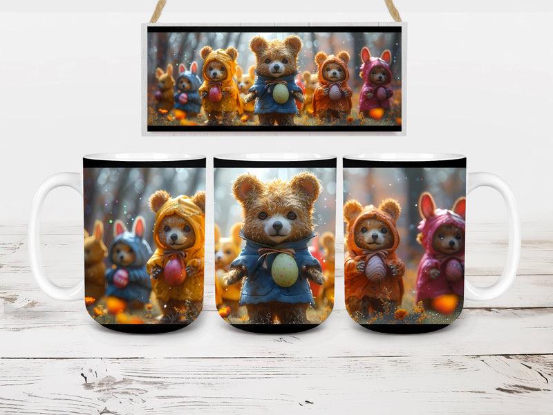 Teddy Bear Easter 5 Mug Wrap - CraftNest