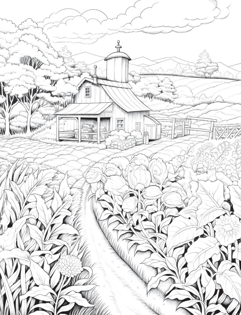 Farmers Garden Coloring Book 2 - CraftNest - Digital Crafting and Art