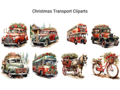 Christmas Transport Clipart - CraftNest