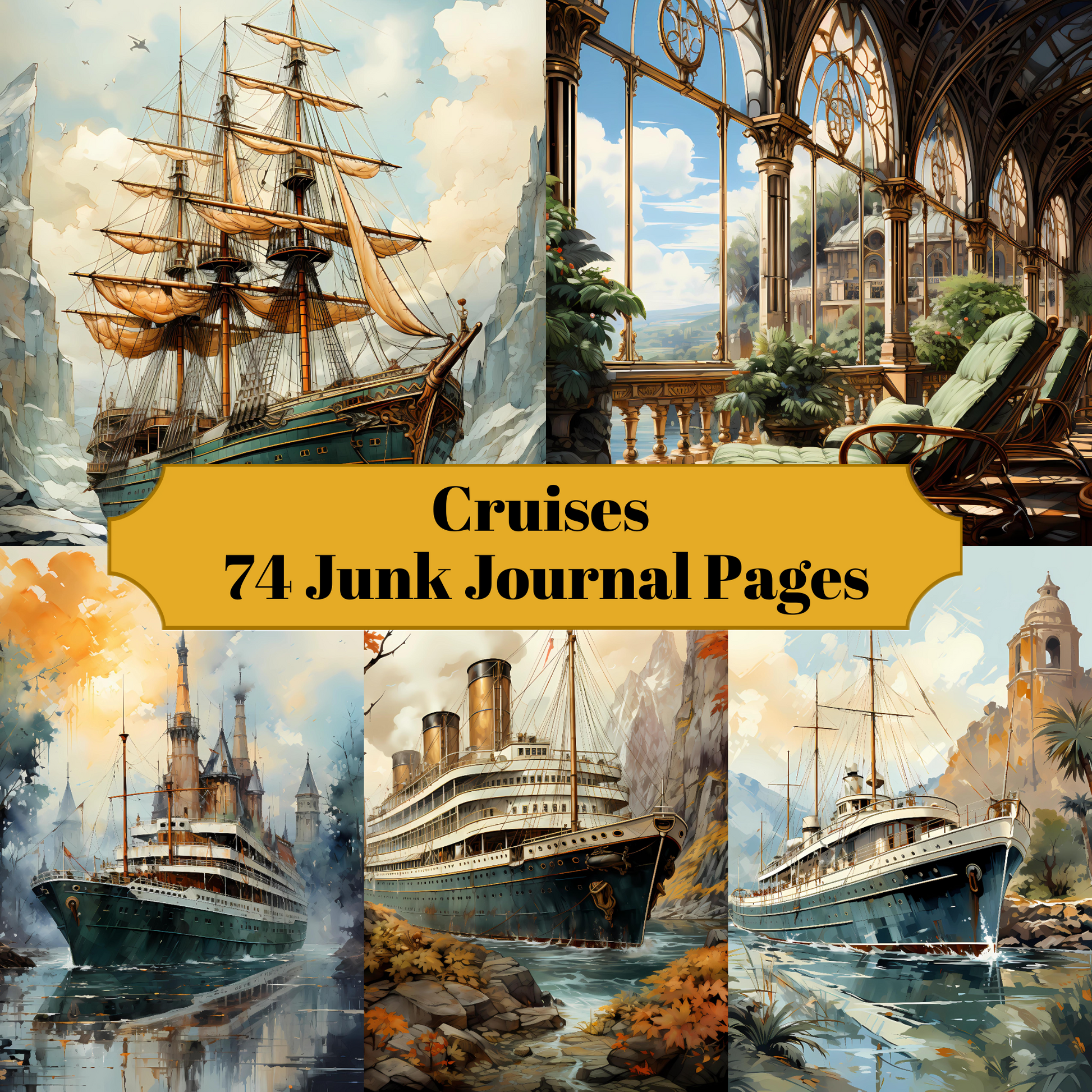 Cruises Junk Journal Pages - CraftNest