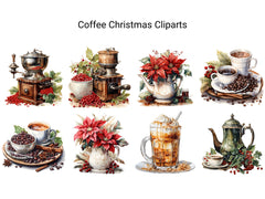 Coffee Christmas Clipart - CraftNest