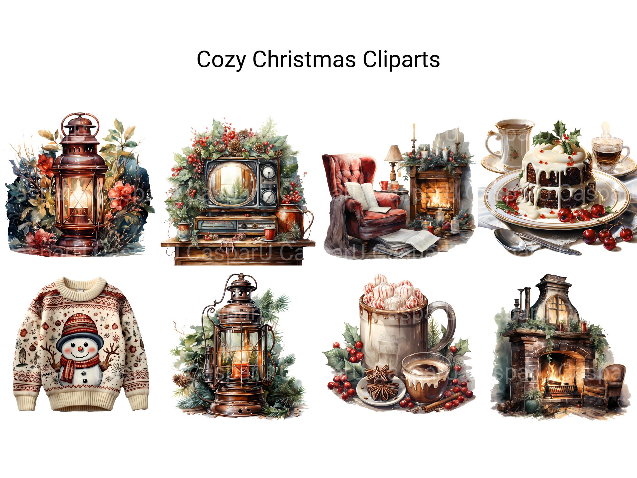 Cozy Christmas Clipart - CraftNest