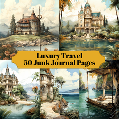 Luxury Travel Junk Journal Pages - CraftNest