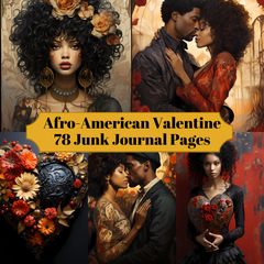 Afro-American Valentine's Day Junk Journal Pages - CraftNest