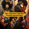 Afroamerikanische Valentinstags-Junk-Journal-Seiten