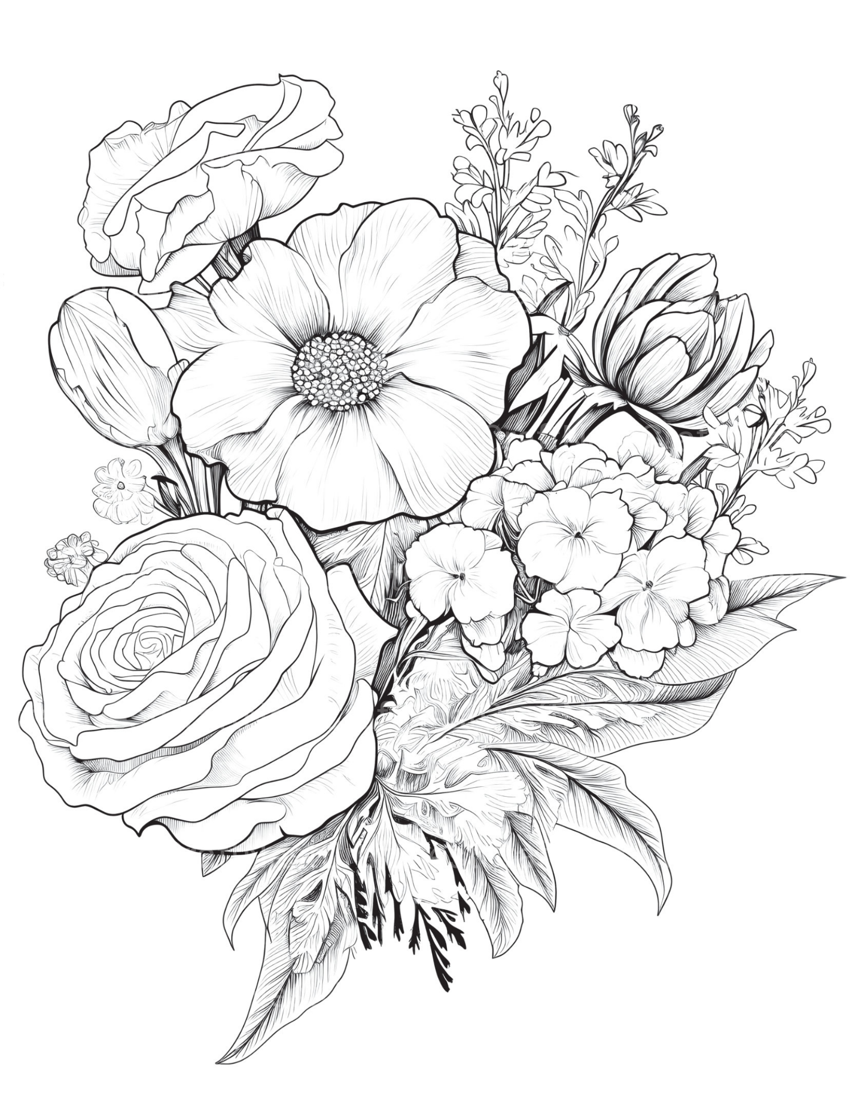 Flower Coloring Book 2 - CraftNest - Digital Crafting and Art
