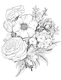 Flower Coloring Book 2 - CraftNest - Digital Crafting and Art
