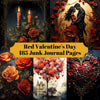 Red Valentinstag Junk Journalseiten Seiten
