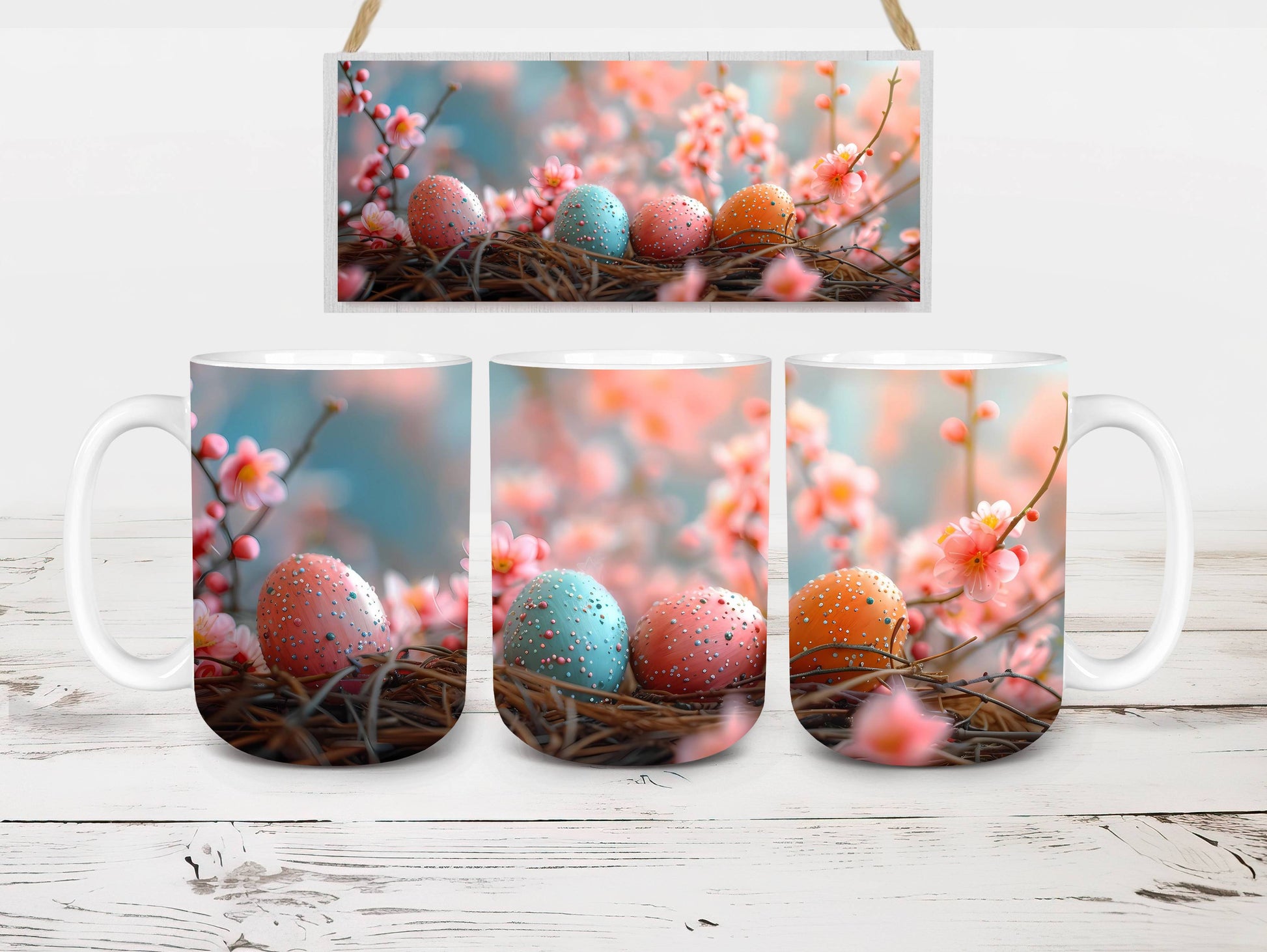 Vintage Easter 6 Mug Wrap - CraftNest