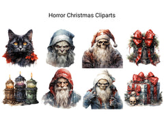 Horror Christmas Clipart - CraftNest