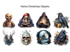 Horror Christmas Clipart - CraftNest