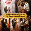 Goldene Jahre Valentinstag Junk Journalseiten Seiten