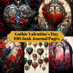 Gothic Valentine's Day Junk Journal Pages - CraftNest