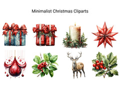 Minimalist Christmas Clipart - CraftNest