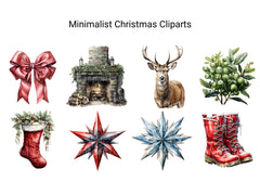 Minimalist Christmas Clipart - CraftNest