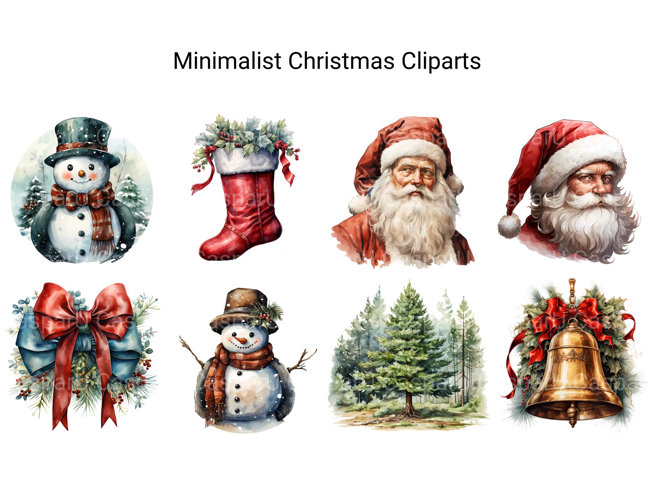 Minimalist Christmas Clipart - CraftNest