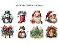 Minimalist Christmas Clipart - CraftNest