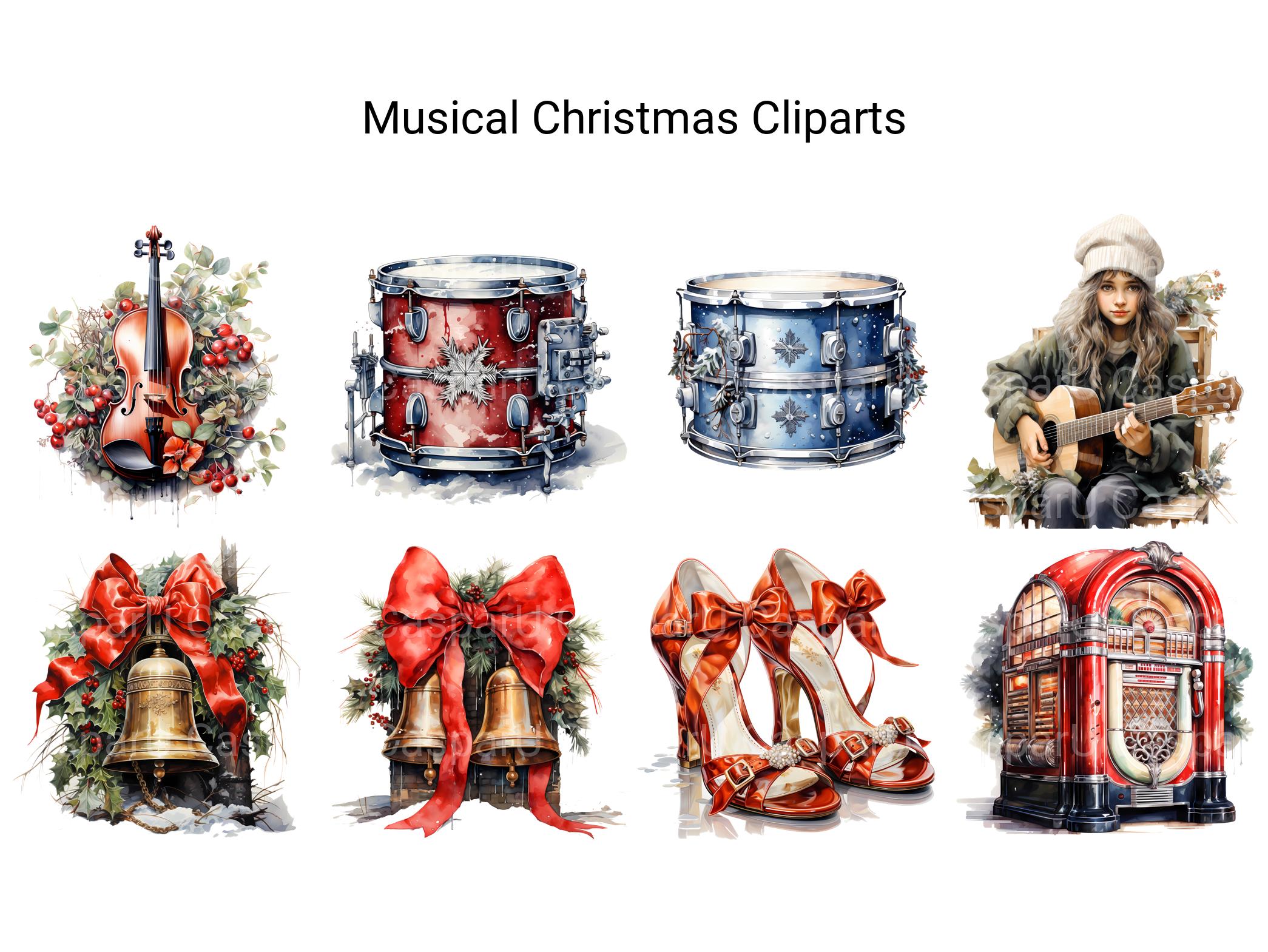 Musical Christmas Clipart - CraftNest