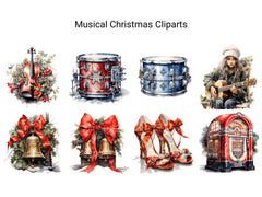 Musical Christmas Clipart - CraftNest