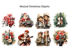 Musical Christmas Clipart - CraftNest