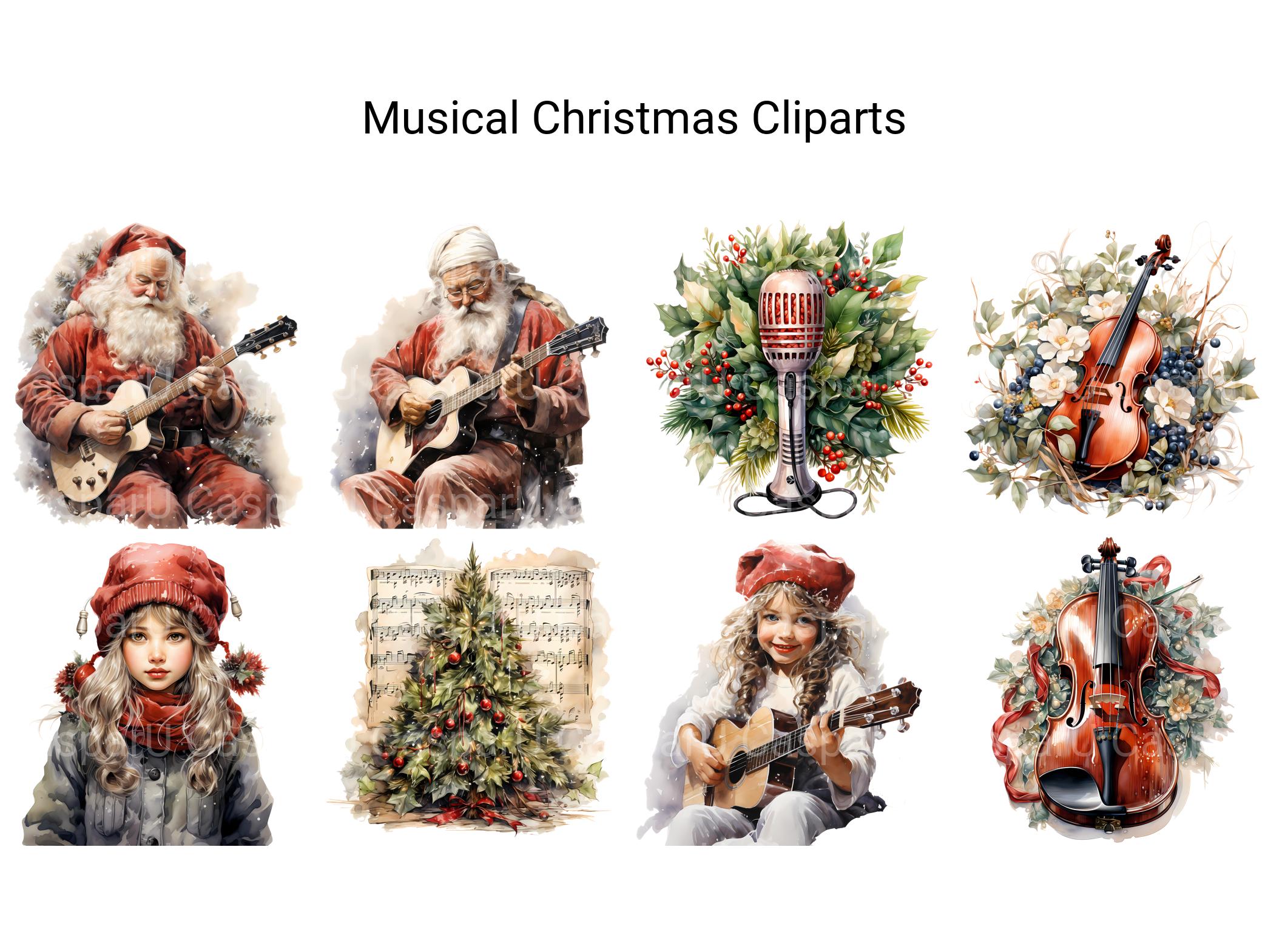 Musical Christmas Clipart - CraftNest