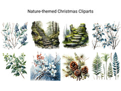 Nature Christmas Clipart - CraftNest