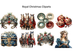 Royal Christmas Clipart - CraftNest