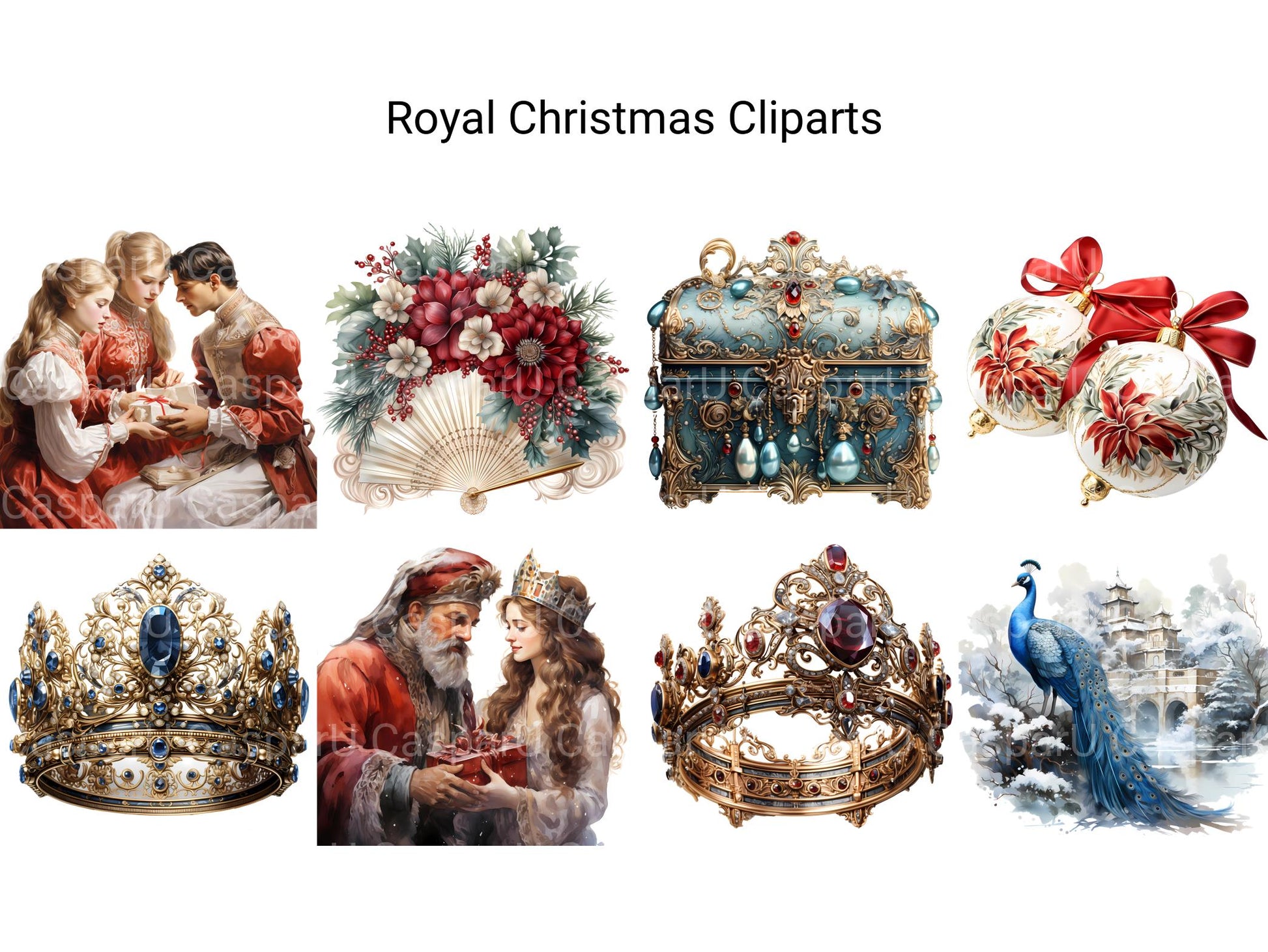 Royal Christmas Clipart - CraftNest