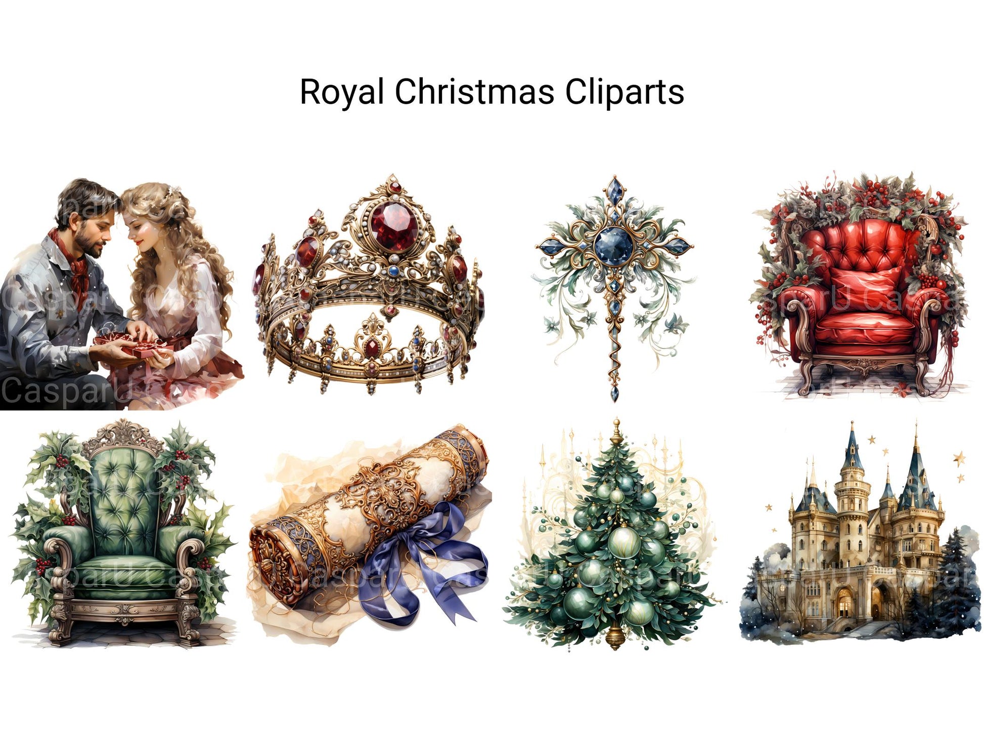 Royal Christmas Clipart - CraftNest