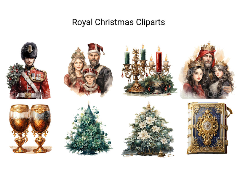 Royal Christmas Clipart - CraftNest