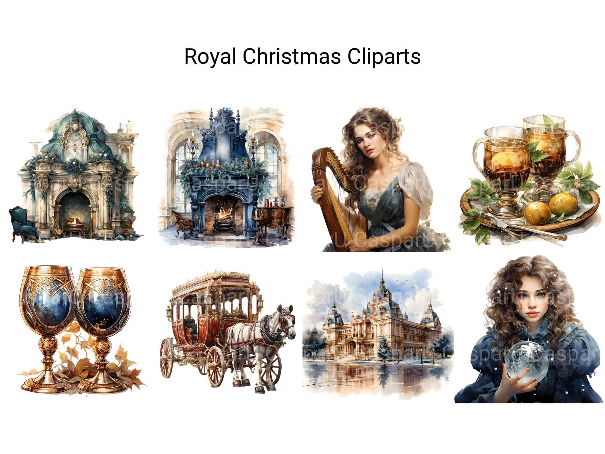 Royal Christmas Clipart - CraftNest