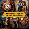 Steampunk Valentinstag Junk Journalseiten Seiten