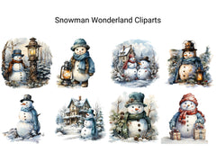 Snowman Wonderland Clipart - CraftNest