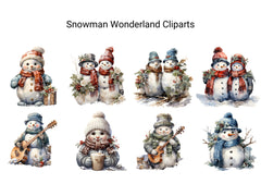 Snowman Wonderland Clipart - CraftNest