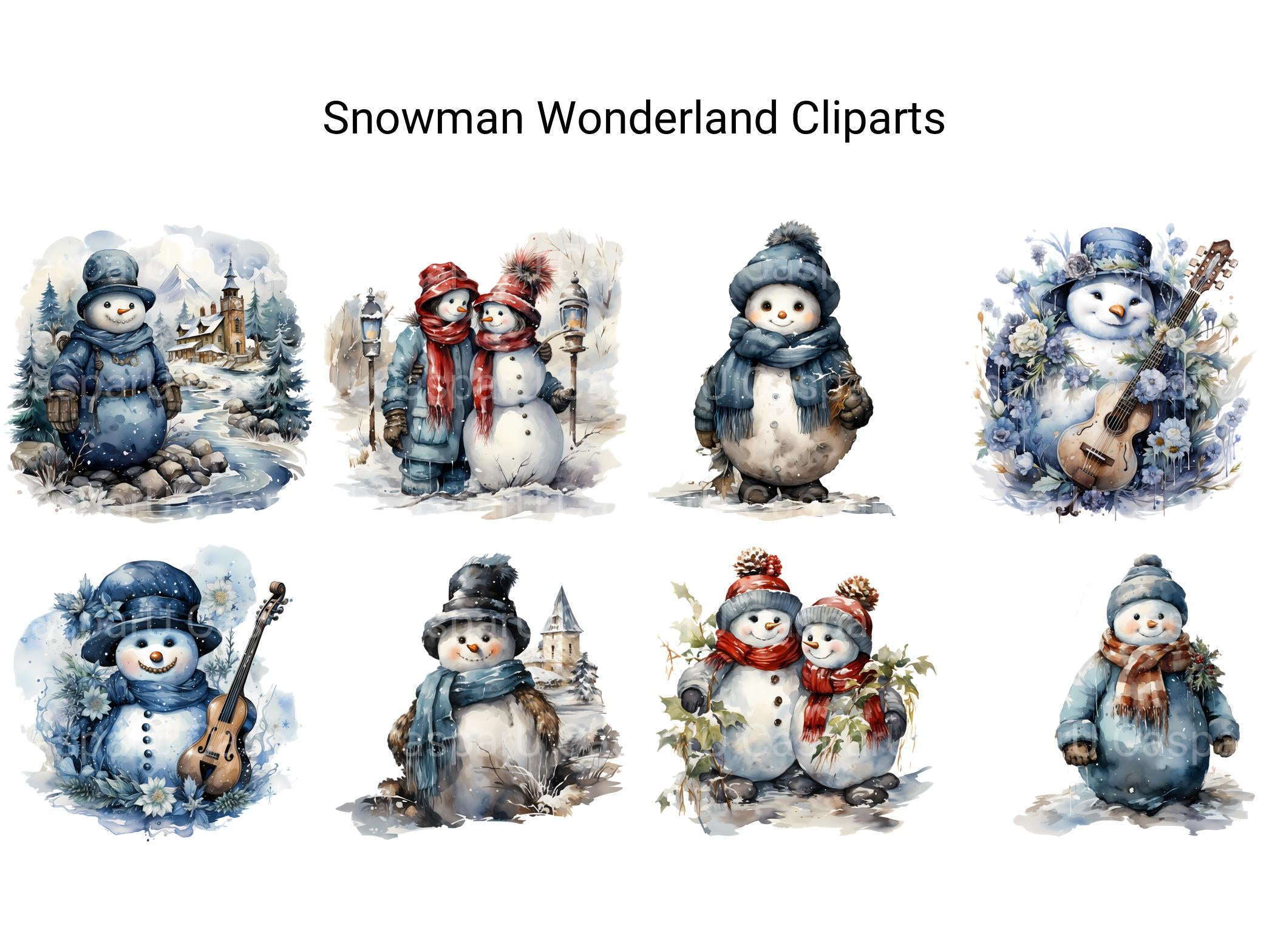 Snowman Wonderland Clipart - CraftNest