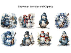 Snowman Wonderland Clipart - CraftNest