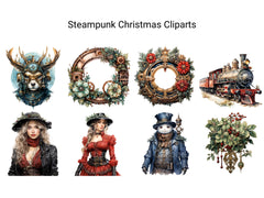 Steampunk Christmas Clipart - CraftNest