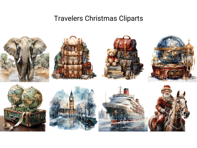 Travelers Christmas Clipart - CraftNest