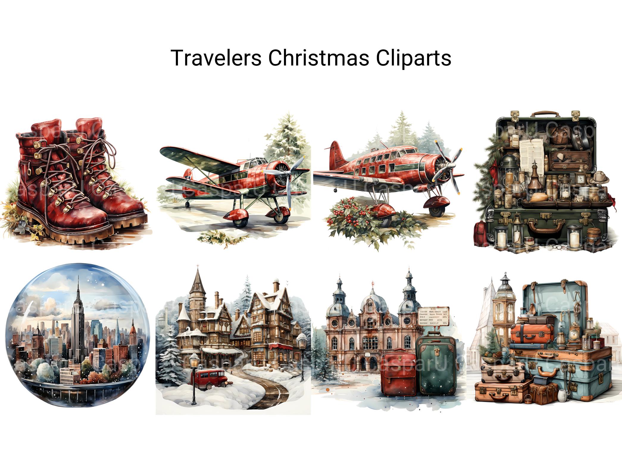 Travelers Christmas Clipart - CraftNest